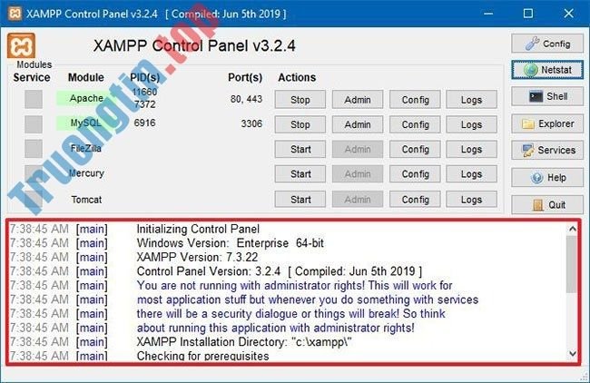 Cách cài đặt XAMPP trên Windows 10