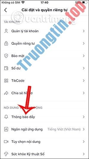 Thông báo đẩy 