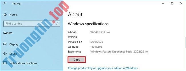Cách sao chép và dán thông số phần cứng trên Windows 10