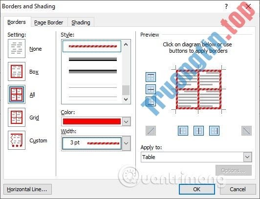 Chọn&nbsp;khung&nbsp;viền&nbsp;cho&nbsp;toàn&nbsp;bảng