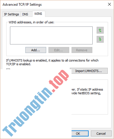 Đánh&nbsp;tích&nbsp;chọn&nbsp;Disable&nbsp;NetBIOS&nbsp;over&nbsp;TCP/IP