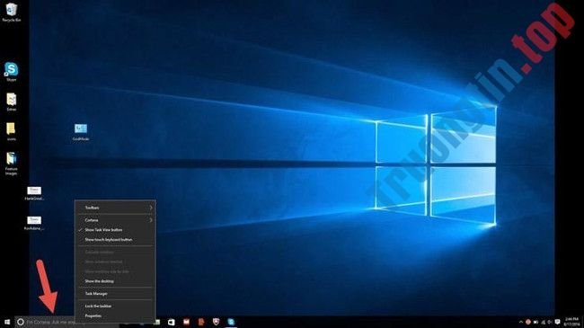 Nhấp&nbsp;chuột&nbsp;phải&nbsp;vào&nbsp;Taskbar
