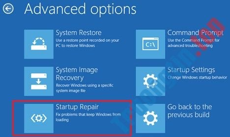 Trên&nbsp;cửa&nbsp;sổ&nbsp;Advanced&nbsp;Options&nbsp;click&nbsp;chọn&nbsp;Automatic&nbsp;Repair