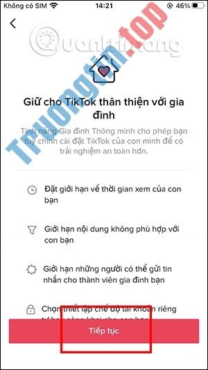 Cách kiểm soát nội dung TikTok của con trẻ 2 Chọn tài khoản Cha mẹ