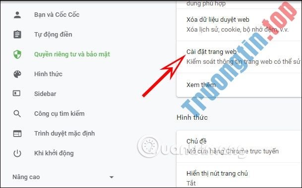 Cài&nbsp;đặt&nbsp;trang&nbsp;web&nbsp;