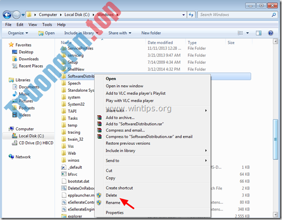 &nbsp;Tìm&nbsp;và&nbsp;xóa&nbsp;thư&nbsp;mục&nbsp;SoftwareDistribution