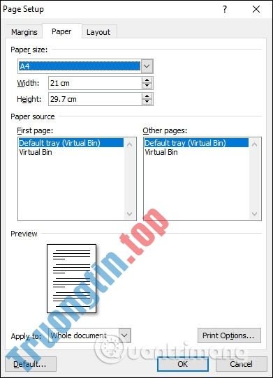 Chọn&nbsp;khổ&nbsp;A4&nbsp;