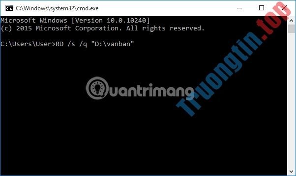 Lệnh&nbsp;RD&nbsp;xóa&nbsp;thư&nbsp;mục