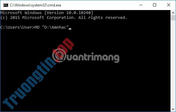 Lệnh&nbsp;MD&nbsp;tạo&nbsp;thư&nbsp;mục