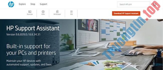 Nhấp&nbsp;vào&nbsp;nút&nbsp;HP&nbsp;Support&nbsp;Assistant&nbsp;màu&nbsp;đỏ&nbsp;để&nbsp;cài&nbsp;đặt