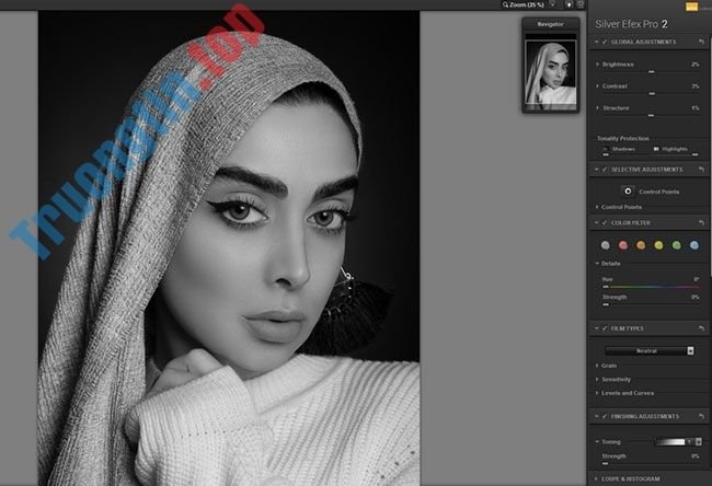 Cách chuyển ảnh màu sang đen trắng Photoshop 16 Silver Efex Pro cung cấp nhiều tính năng kiểm soát để thực hiện chuyển đổi ảnh sang đen trắng một cách tinh tế