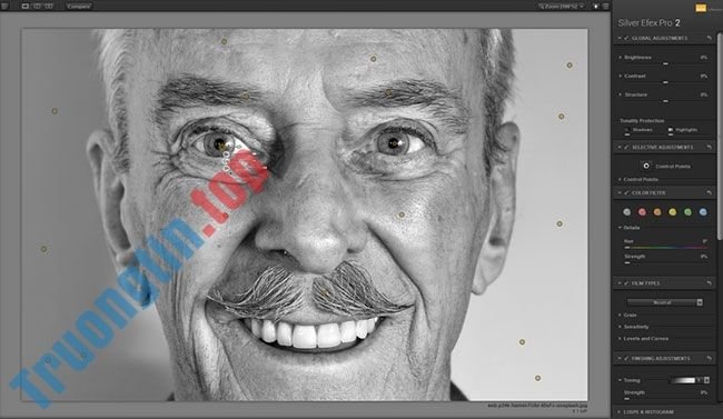 Cách chuyển ảnh màu sang đen trắng Photoshop 17 Việc thể hiện đặc điểm trên khuôn mặt của các đối tượng nam giới lớn tuổi thường là những chỉnh sửa hết sức thông thường