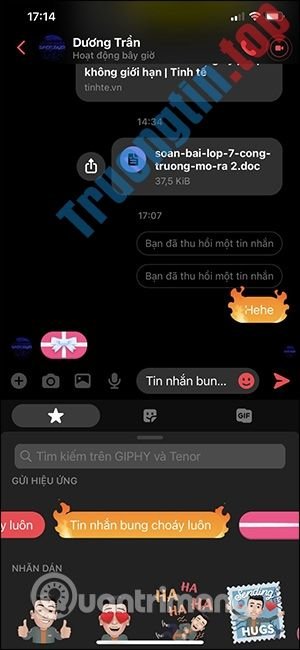 Hộp&nbsp;quà&nbsp;Messenger