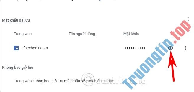 Xem&nbsp;mật&nbsp;khẩu&nbsp;Facebook&nbsp;Chrome&nbsp;