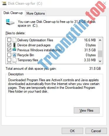 Cách dọn dẹp và khôi phục không gian trên ổ C Windows 10