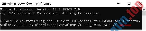 Cách bật/tắt Bluetooth Absolute Volume trong Windows 10