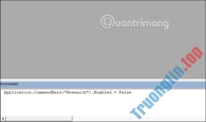 Nhập lệnh ẩn Research 