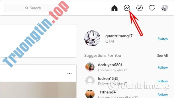Truy cập tin nhắn Instagram PC