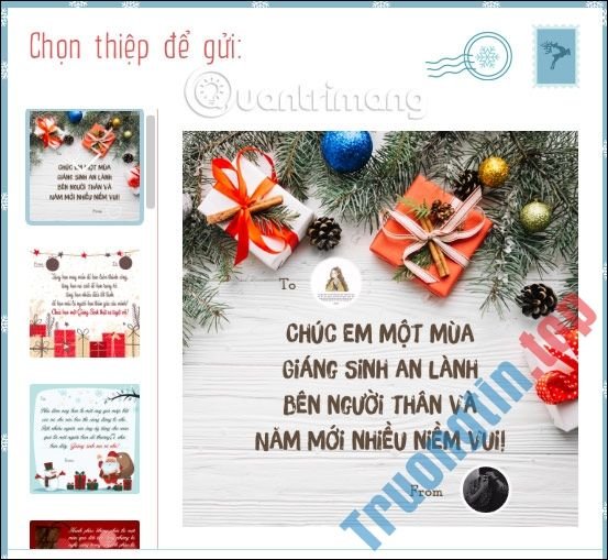 Thiệp&nbsp;Giáng&nbsp;sinh&nbsp;trên&nbsp;Zalo&nbsp;PC