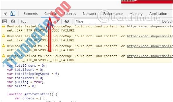 Nhấn&nbsp;mục&nbsp;Console