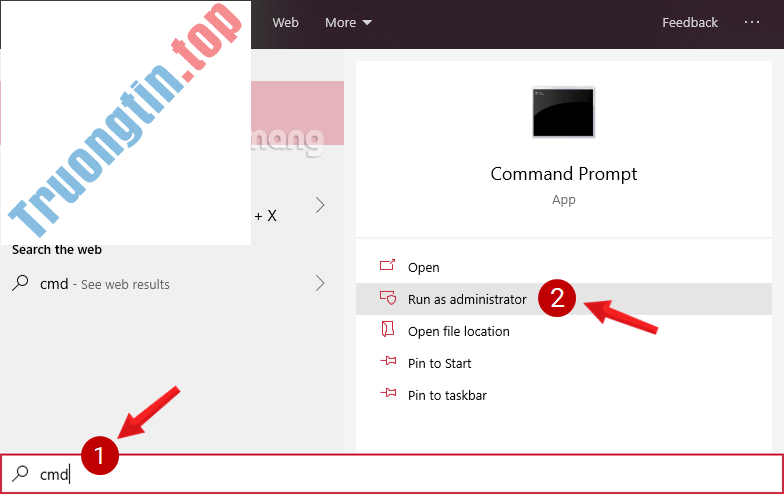 Mở Command Prompt trong Windows 10 phiên bản mới
