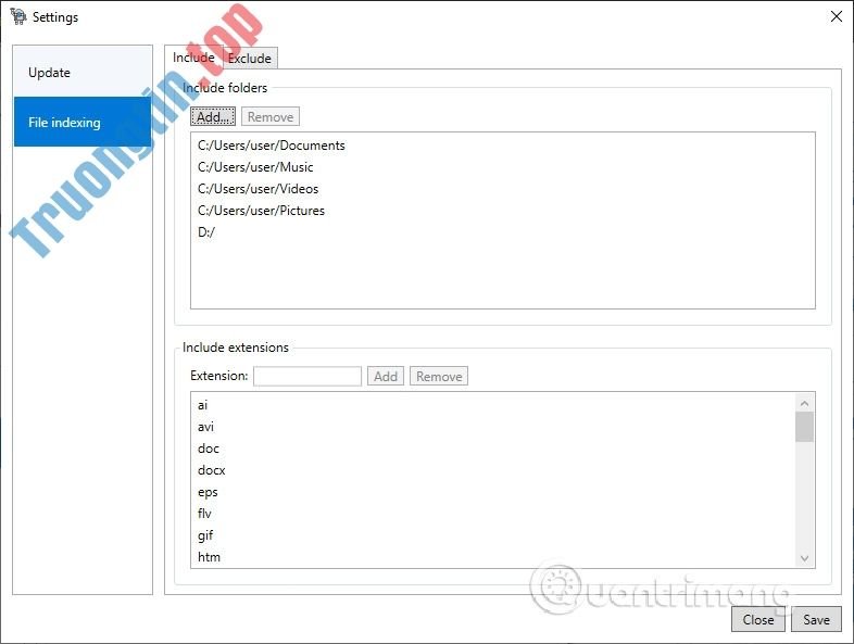 Thiết&nbsp;lập&nbsp;thư&nbsp;mục&nbsp;tìm&nbsp;kiếm