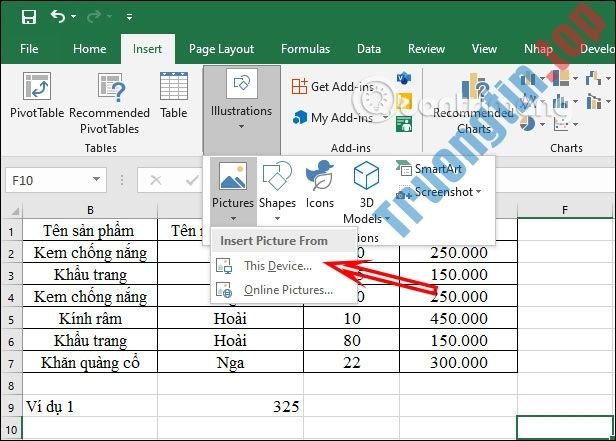 &nbsp;Hướng&nbsp;dẫn&nbsp;chèn&nbsp;một&nbsp;hình&nbsp;ảnh&nbsp;vào&nbsp;bảng&nbsp;tính&nbsp;Excel&nbsp;