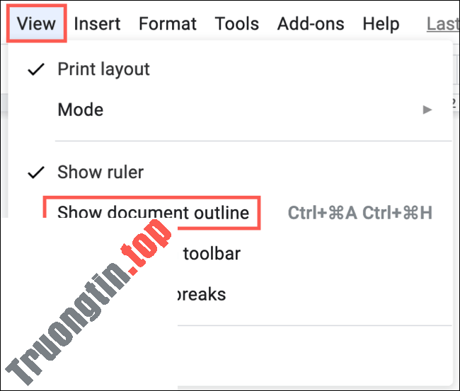 &nbsp;Cách&nbsp;sử&nbsp;dụng&nbsp;mục&nbsp;lục&nbsp;Document&nbsp;Outline&nbsp;trong&nbsp;Google&nbsp;docs&nbsp;