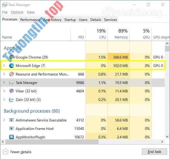 &nbsp;Sửa&nbsp;lỗi&nbsp;Microsoft&nbsp;Edge&nbsp;ngốn&nbsp;RAM&nbsp;trên&nbsp;Windows&nbsp;10&nbsp;