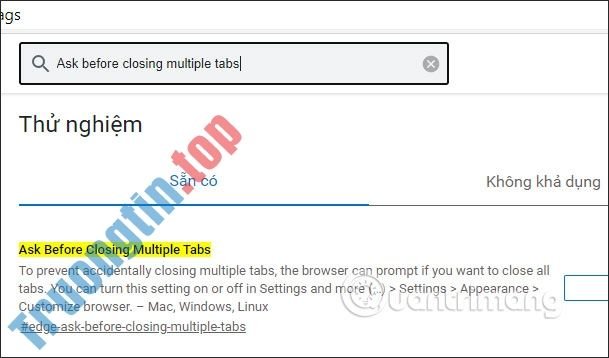 &nbsp;Cách&nbsp;bật&nbsp;lời&nbsp;nhắc&nbsp;tắt&nbsp;nhiều&nbsp;tab&nbsp;trên&nbsp;Microsoft&nbsp;Edge&nbsp;