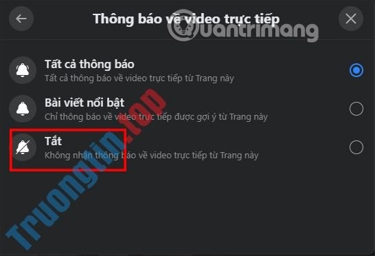 Cách&nbsp;tắt&nbsp;thông&nbsp;báo&nbsp;Fanpage&nbsp;Facebook
