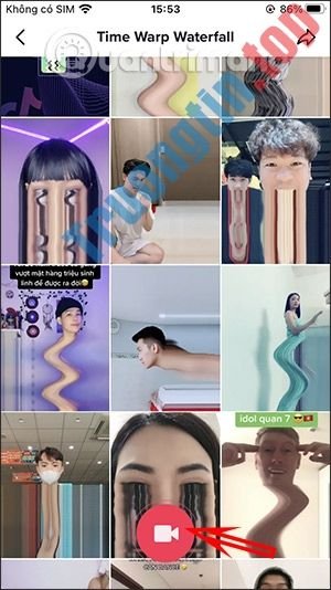 Cách quay video TikTok hiệu ứng ngọ nguậy Time Warp Waterfall 8 Cách quay video TikTok hiệu ứng ngọ nguậy Time Warp Waterfall