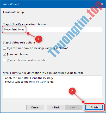 Cách thay đổi thư mục lưu trữ email mặc định trong Outlook desktop