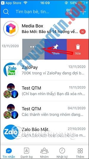 Cách&nbsp;ẩn&nbsp;tin&nbsp;nhắn&nbsp;Zalo&nbsp;trên&nbsp;iPhone