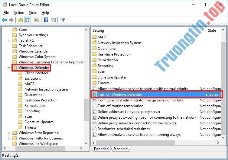 Tắt&nbsp;Windows&nbsp;Defender&nbsp;(Windows&nbsp;Security)&nbsp;trên&nbsp;Windows&nbsp;10