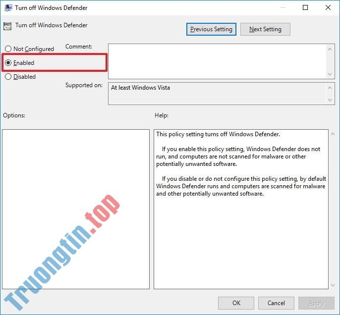 Tắt&nbsp;Windows&nbsp;Defender&nbsp;(Windows&nbsp;Security)&nbsp;trên&nbsp;Windows&nbsp;10
