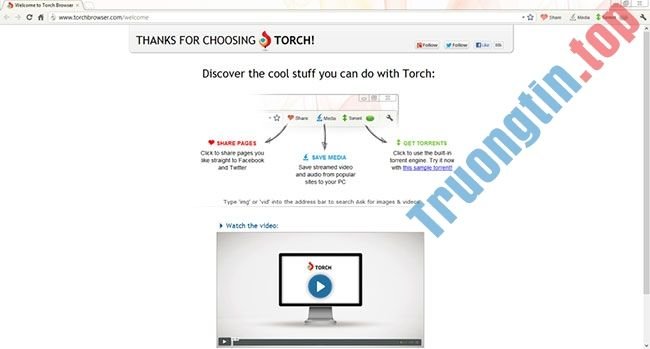 Torch Browser 42.0.0.9806: Trình duyệt dựa trên Chrome với nhiều điều bất ngờ