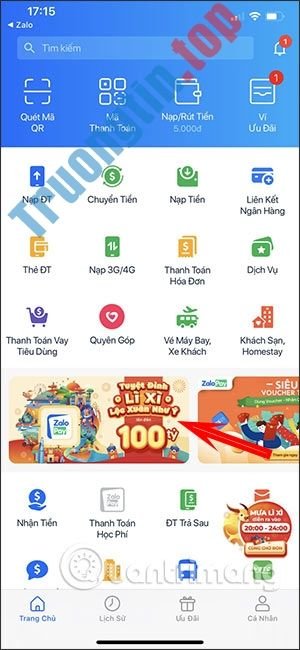 Cách&nbsp;quay&nbsp;thưởng&nbsp;nhận&nbsp;lì&nbsp;xì&nbsp;Tết&nbsp;trên&nbsp;ZaloPay