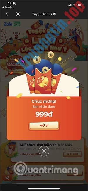 Cách&nbsp;quay&nbsp;thưởng&nbsp;nhận&nbsp;lì&nbsp;xì&nbsp;Tết&nbsp;trên&nbsp;ZaloPay