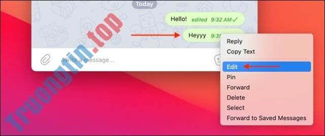 Cách&nbsp;sửa&nbsp;tin&nbsp;nhắn&nbsp;đã&nbsp;gửi&nbsp;trong&nbsp;Telegram