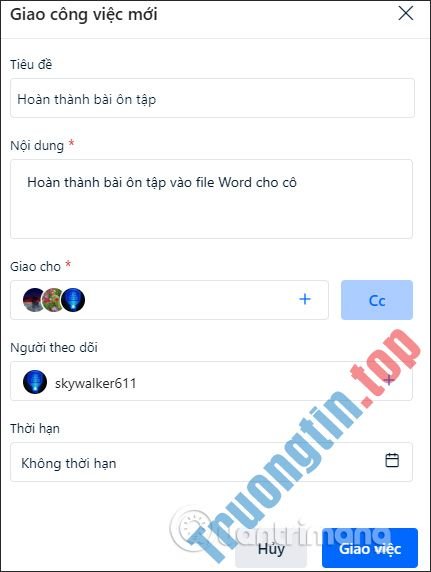 Cách&nbsp;giao&nbsp;bài&nbsp;tập&nbsp;cho&nbsp;học&nbsp;sinh&nbsp;trên&nbsp;Zalo