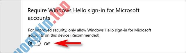 Cách tắt Windows Hello sign-in để đăng nhập bằng mật khẩu trên Windows 10