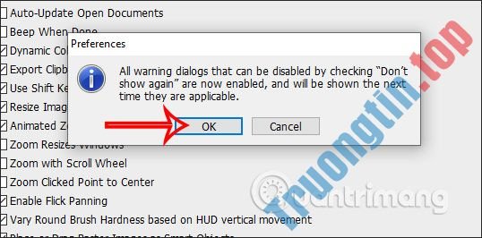 Cách&nbsp;khôi&nbsp;phục&nbsp;hộp&nbsp;thoại&nbsp;cảnh&nbsp;báo&nbsp;trên&nbsp;Photoshop