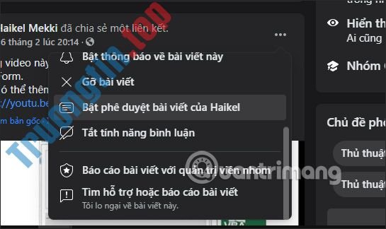 Cách&nbsp;xóa&nbsp;bài&nbsp;quảng&nbsp;cáo,&nbsp;chia&nbsp;sẻ&nbsp;trong&nbsp;nhóm&nbsp;Facebook