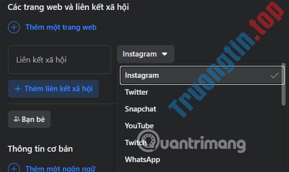 Cách thêm Instagram vào tiểu sử Facebook