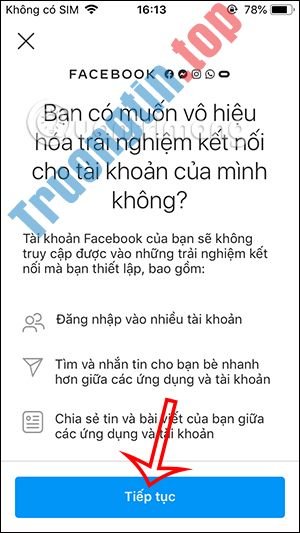 Cách&nbsp;hủy&nbsp;liên&nbsp;kết&nbsp;Instagram&nbsp;với&nbsp;Facebook