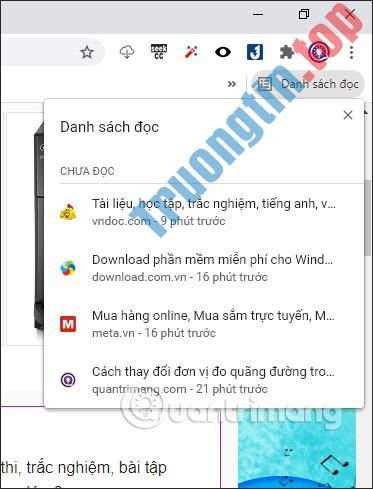 Cách&nbsp;tạo&nbsp;danh&nbsp;sách&nbsp;đọc&nbsp;trên&nbsp;Google&nbsp;Chrome