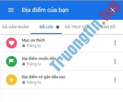 Cách lưu các địa điểm yêu thích trong Google Maps