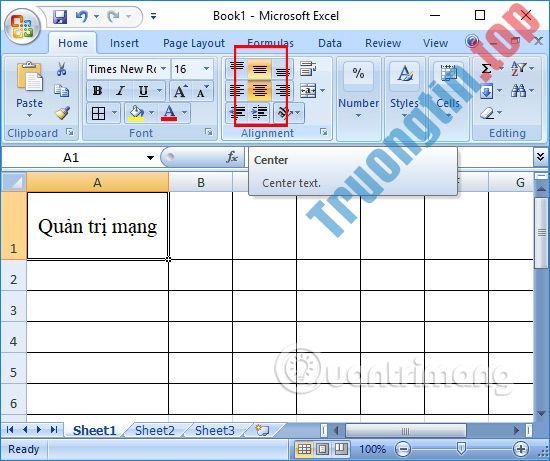 Cách căn giữa ô trong bảng trên Word