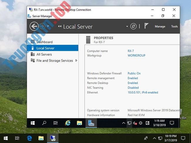 Thiết lập Remote Desktop trên Windows Server 2019